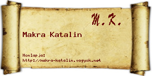 Makra Katalin névjegykártya